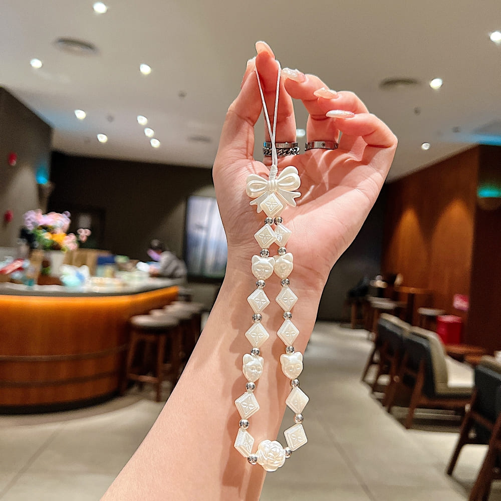 Snow Pearl Phone Charm