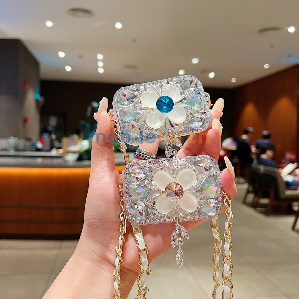 Stone Flower Pattern Universal Stand with Crystal Bracelet