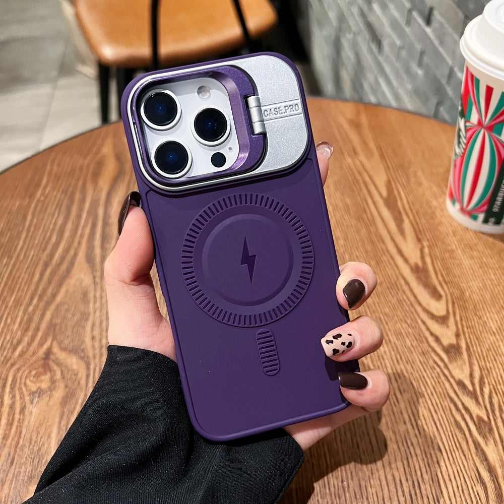 TPU Silicone Magnetic Wireless Kickstand Phone Case