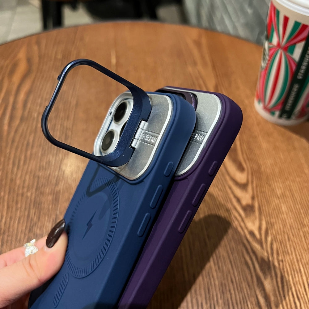 TPU Silicone Magnetic Wireless Kickstand Phone Case