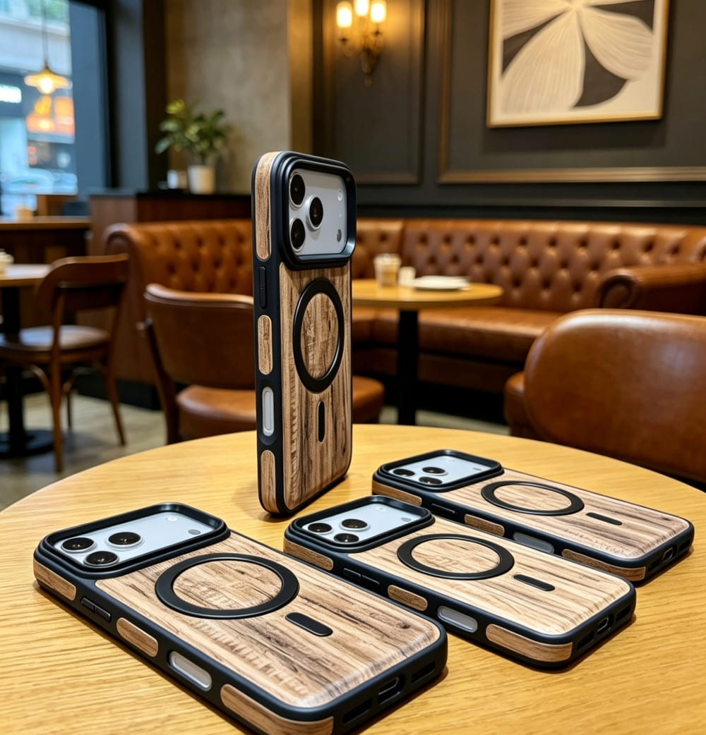 Timber Finish Grip Phone Case