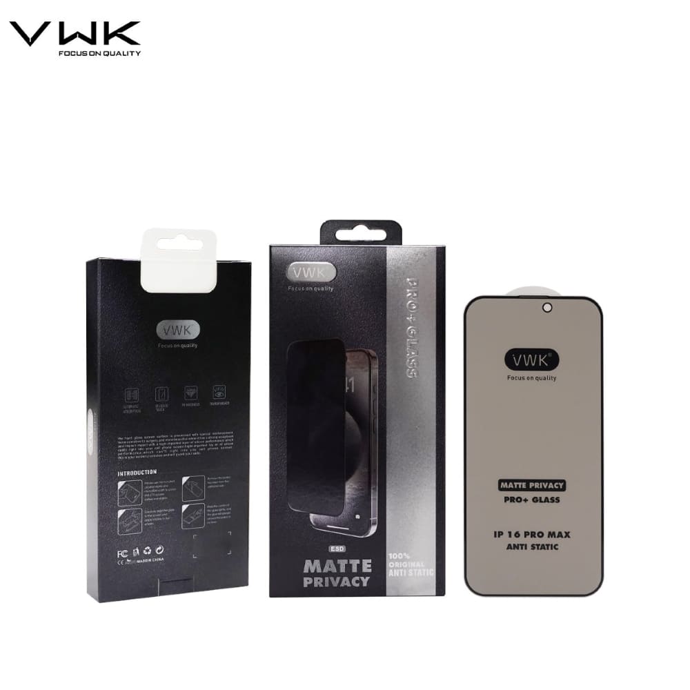 VWK 28 Degree Matte Privacy Tempered Glass - iPhone Series