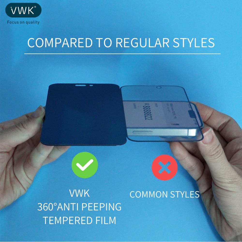 VWK 360 Degree Anti-Peeping Privacy Tempered Glass